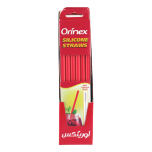 Silicone Straws with Brush 6 PCS